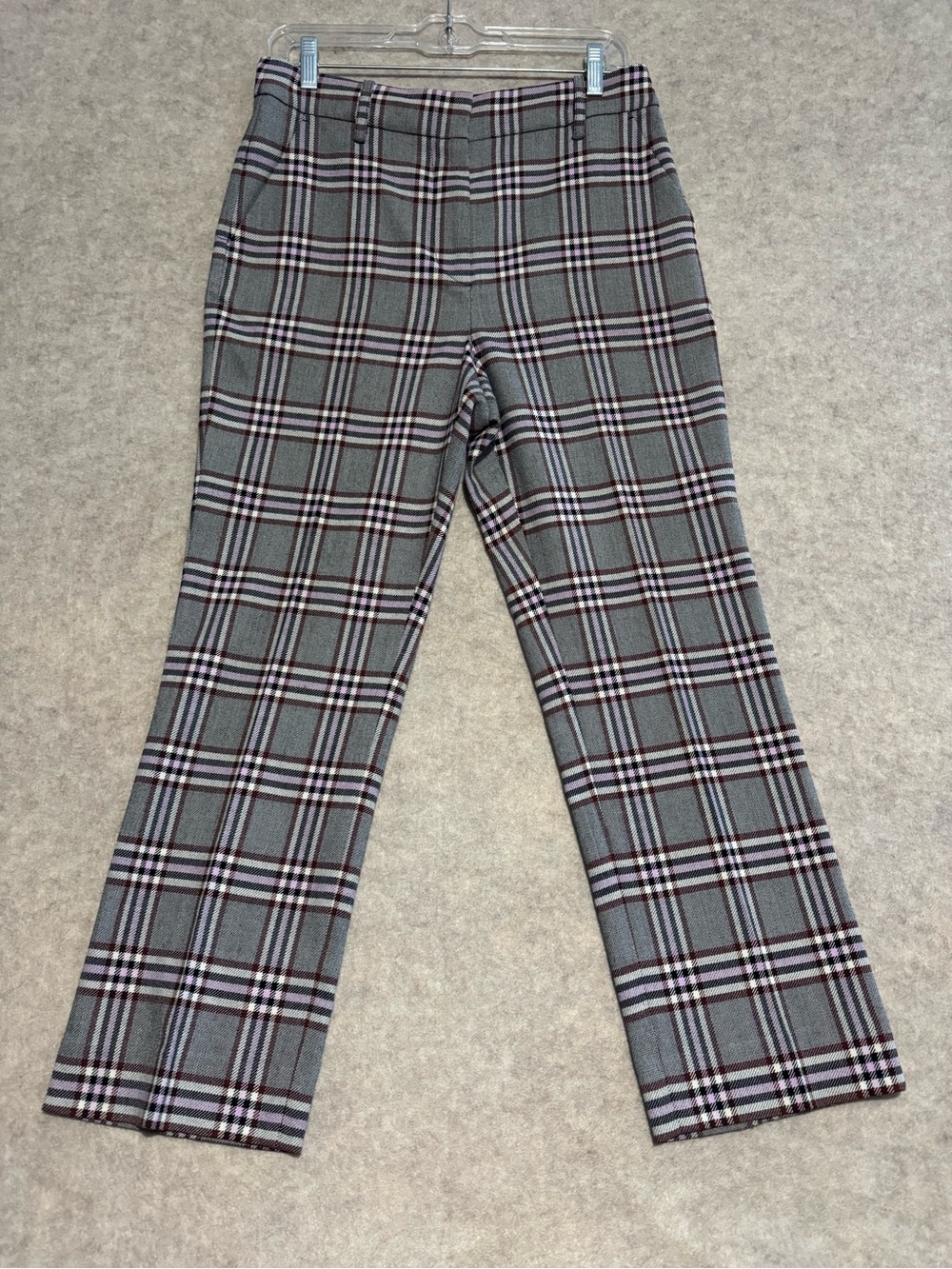 Derek Lam 10 Crosby Dark Academia Plaid Pants wide Leg Size 6
